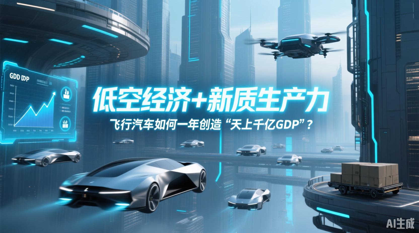 低空经济+新质生产力,飞行汽车如何一年创造“天上千亿GDP”?(图1) 低空经济+新质生产力,飞行汽车如何一年创造“天上千亿GDP”?(图1)